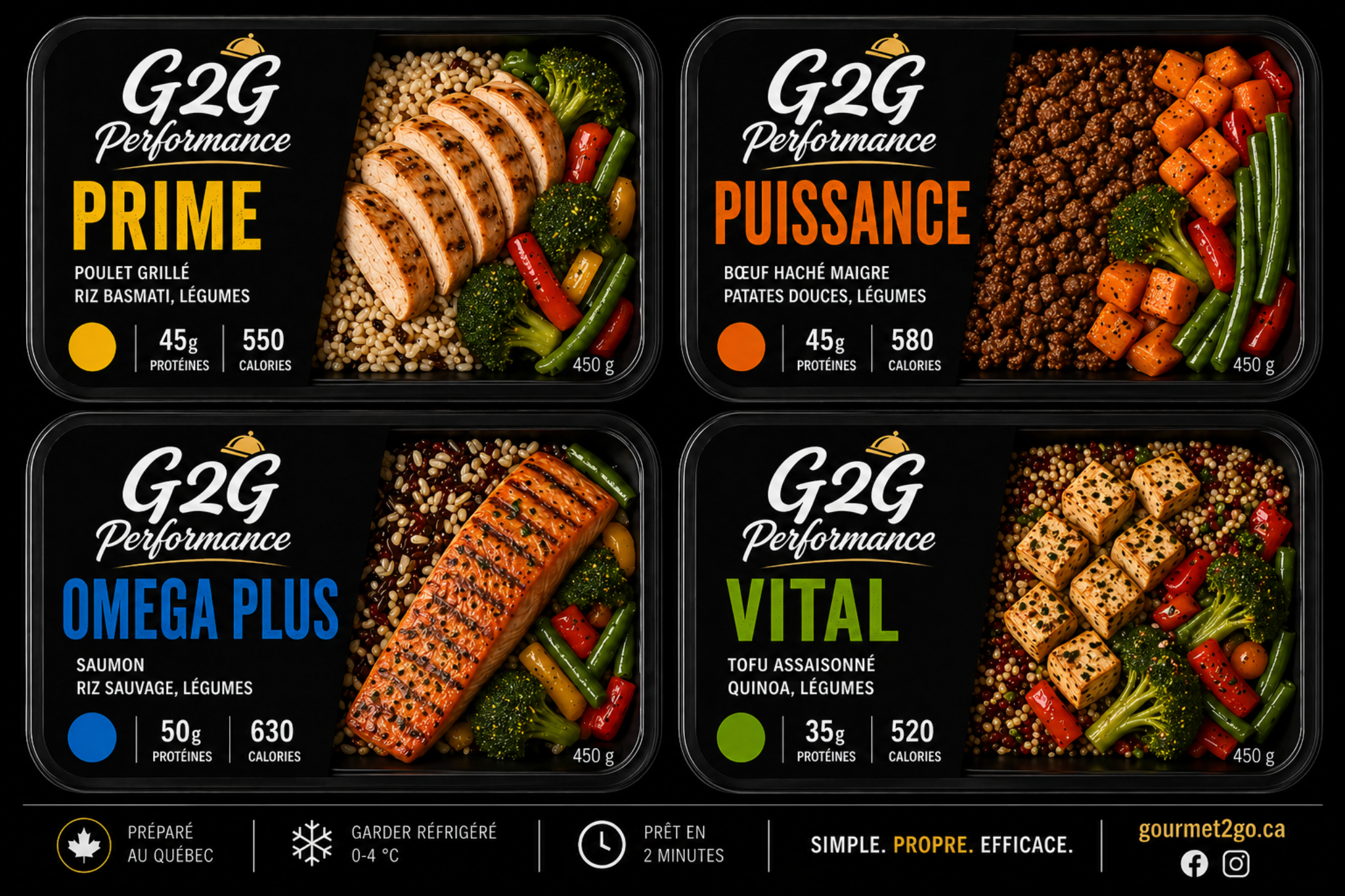 Pack 10 repas G2G Performance